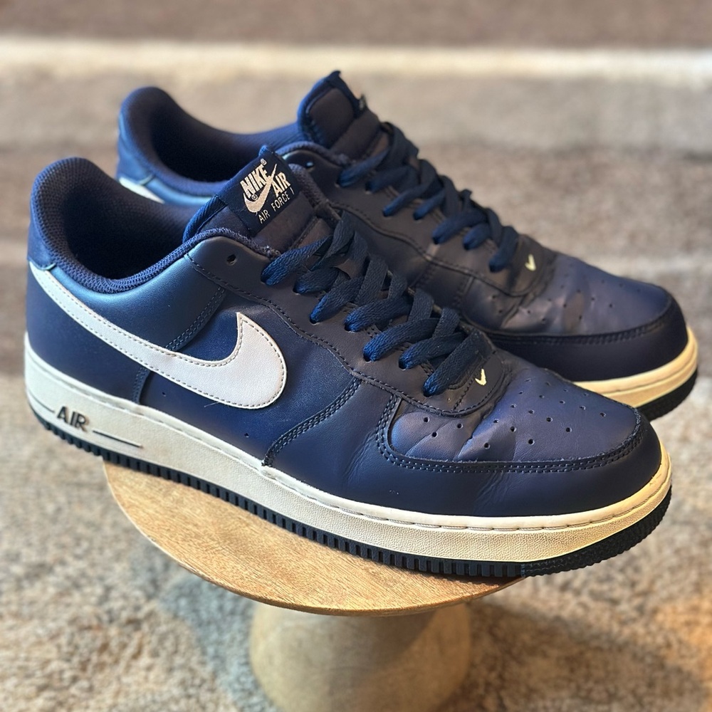 2016 Nike Air Force 1 Low Midnight Navy White Mens Size 11.5 Sneakers